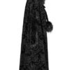Cape hiver jacquard fourrure capuche
