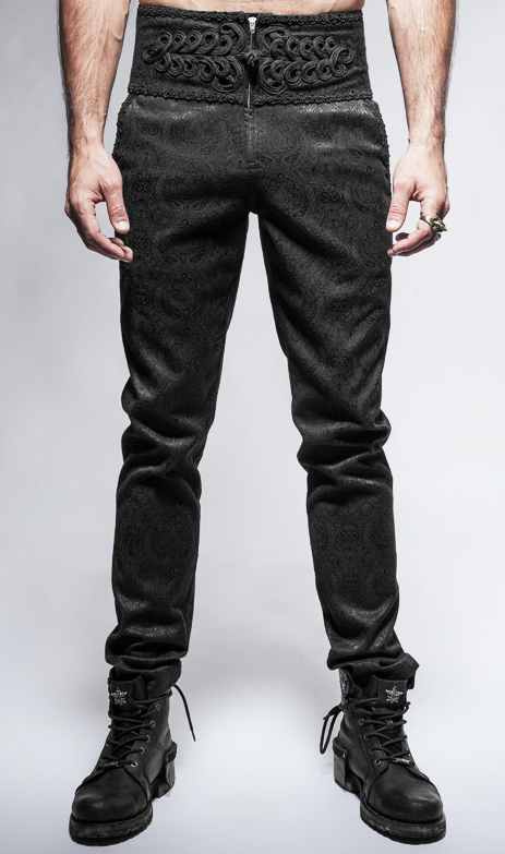 Pantalon jacquard à broderies