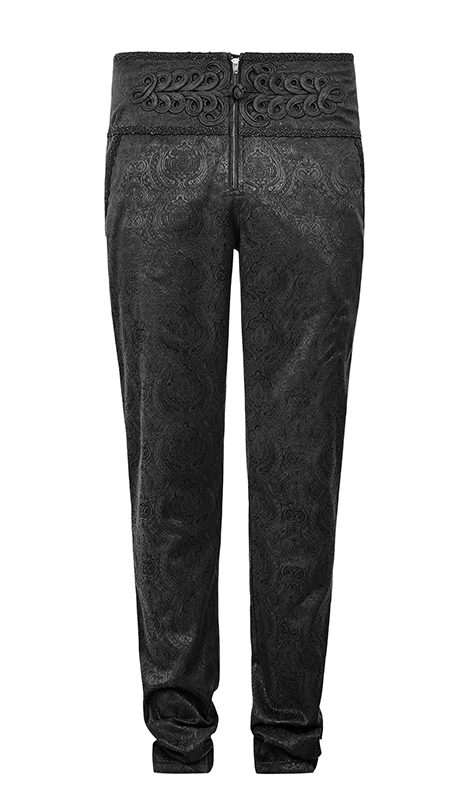 Pantalon jacquard à broderies