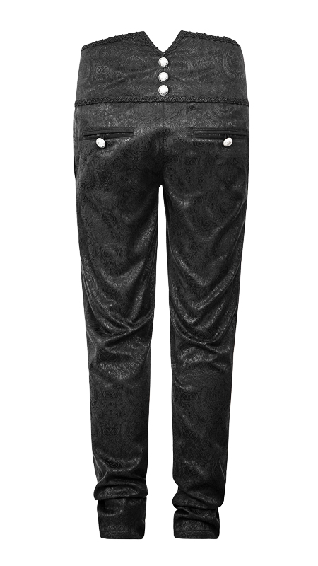 Pantalon jacquard à broderies