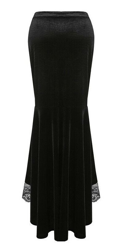 Jupe sirène en velours et dentelle