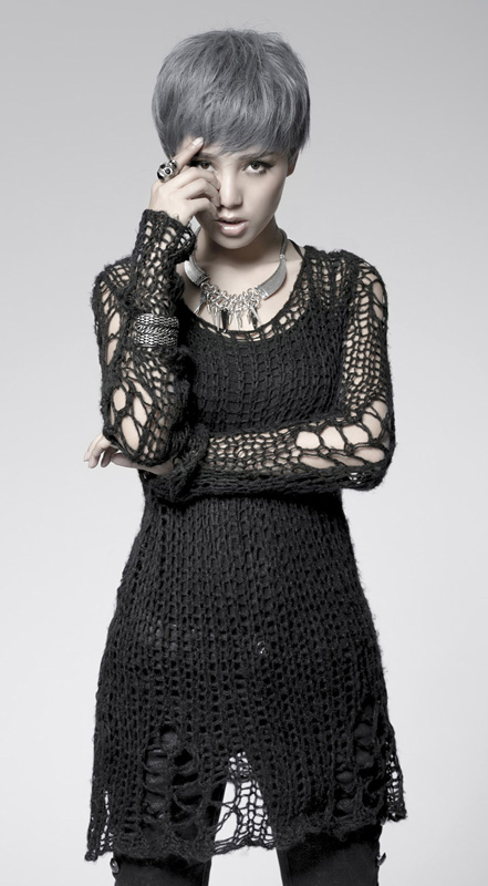 Pull mohair destroy Noir