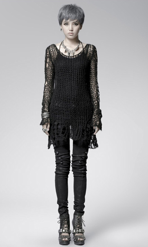 Pull mohair destroy Noir