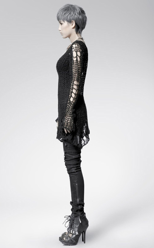 Pull mohair destroy Noir