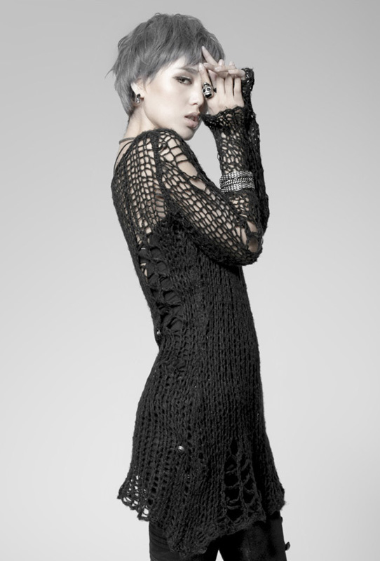 Pull mohair destroy Noir