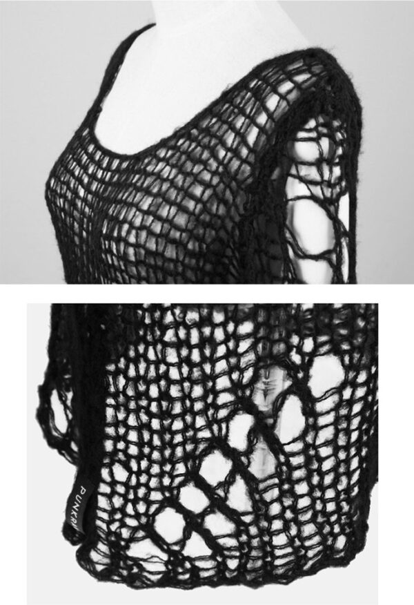 Pull mohair destroy Noir