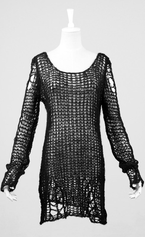 Pull mohair destroy Noir