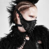 Masque cuir spikes et laçage