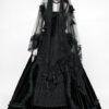 Voile de mariée roses noires