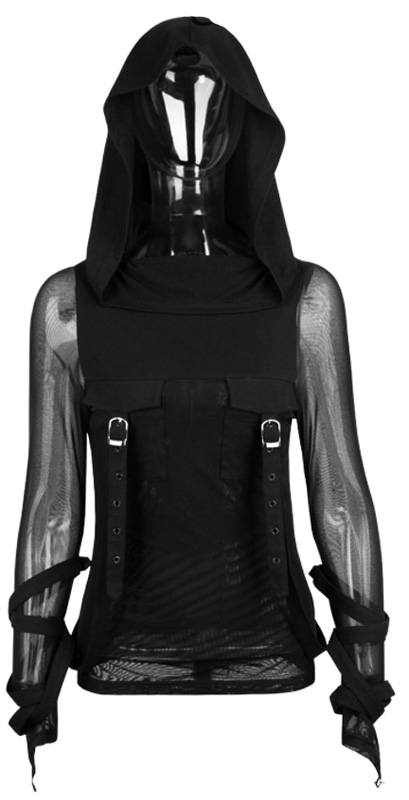 T-Shirt à capuche manches mitaines