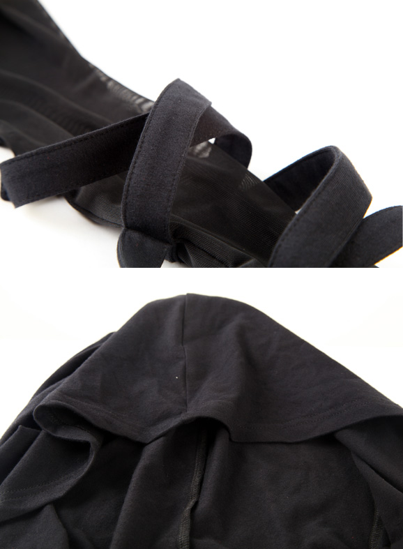 T-Shirt à capuche manches mitaines