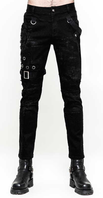 Jeans destroy gros oeillets