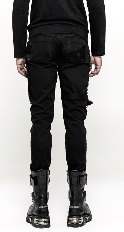 Jeans destroy gros oeillets