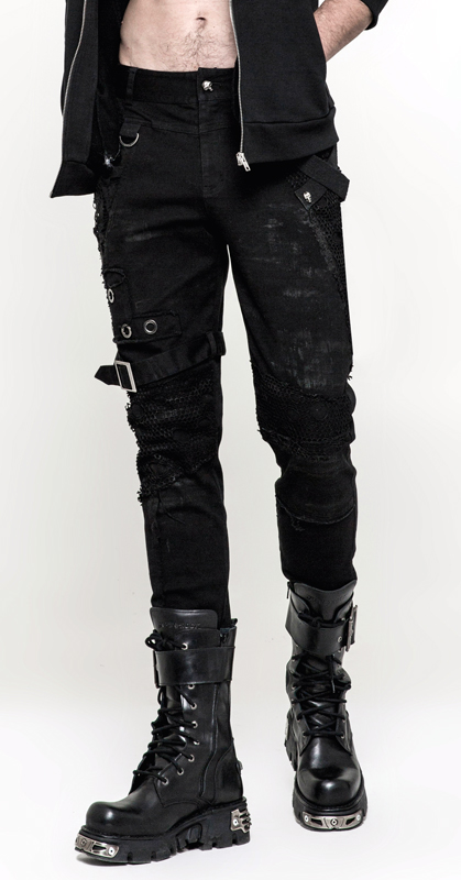 Jeans destroy gros oeillets