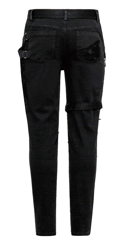 Jeans destroy gros oeillets