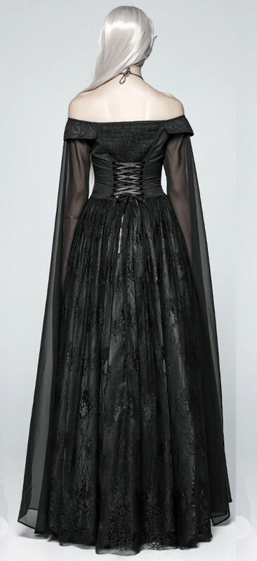 Robe de mariée Elfique roses noires