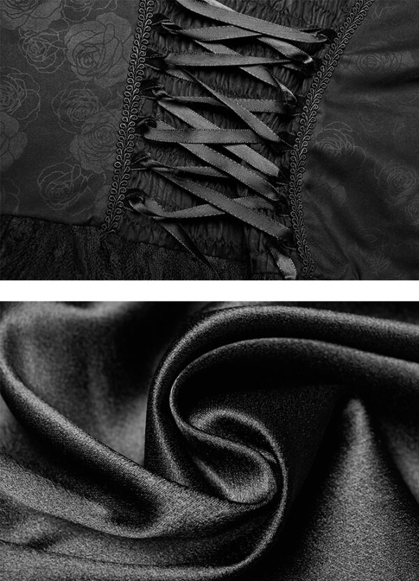 Robe de mariée Elfique roses noires