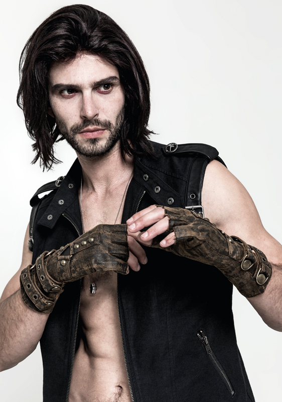 Mitaines steampunk patinées Café Mitaines steampunk patinées Café