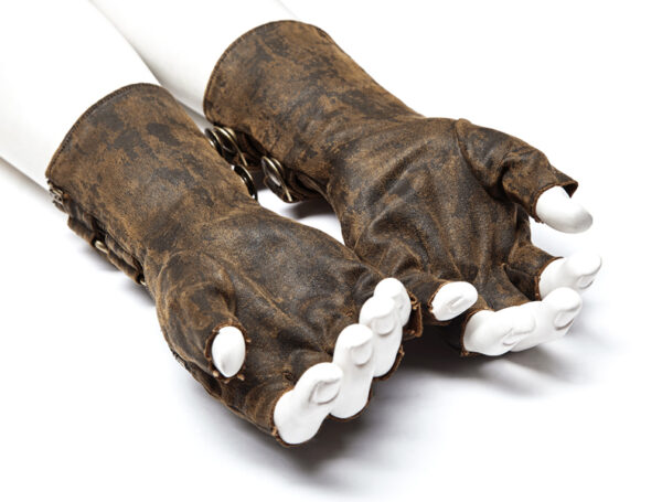 Mitaines steampunk patinées Café Mitaines steampunk patinées Café