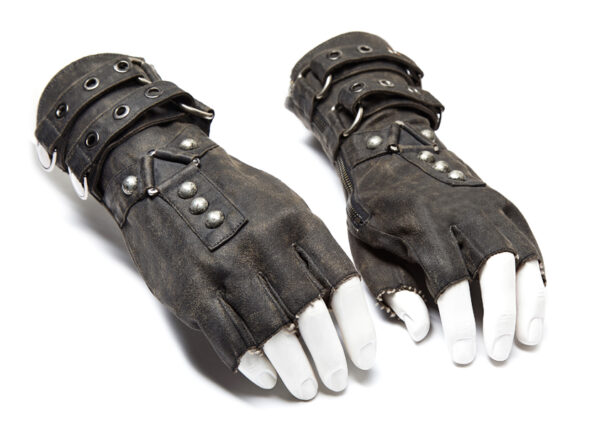Mitaines steampunk patinées Grises Mitaines steampunk patinées Grises