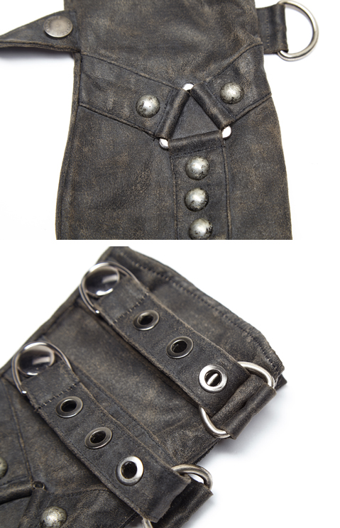 Mitaines steampunk patinées Grises Mitaines steampunk patinées Grises