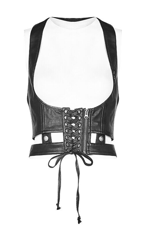 Gilet harnais en cuir vegan