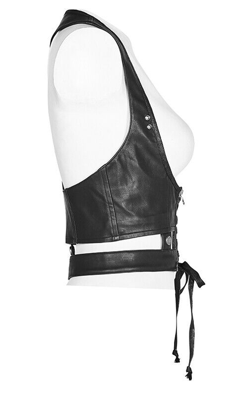 Gilet harnais en cuir vegan