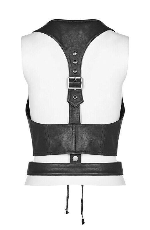 Gilet harnais en cuir vegan