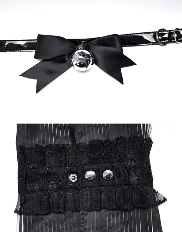 Collerette haute plissée