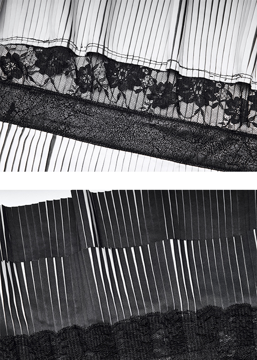 Collerette haute plissée