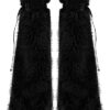 Leg Warmers évasées fausse fourrure – Noir