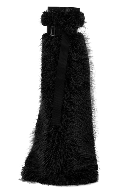 Leg Warmers évasées fausse fourrure – Noir