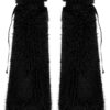 Leg Warmers évasées fausse fourrure – Noir