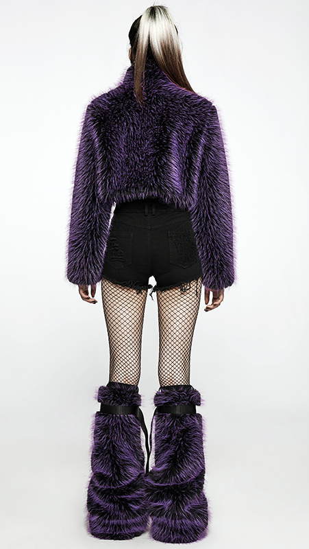 Leg Warmers évasées fausse fourrure – Violet Leg Warmers évasées fausse fourrure – Violet