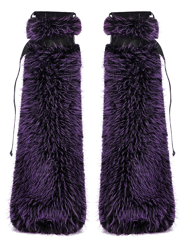 Leg Warmers évasées fausse fourrure – Violet Leg Warmers évasées fausse fourrure – Violet