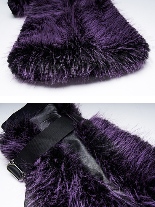 Leg Warmers évasées fausse fourrure – Violet Leg Warmers évasées fausse fourrure – Violet