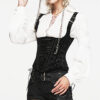 Corset gilet à bretelles motif roses Noir Corset gilet à bretelles motif roses Noir