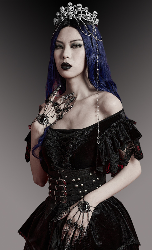 Couronne Têtes de Mort à strass