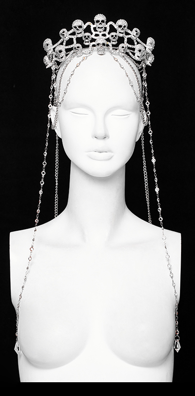 Couronne Têtes de Mort à strass