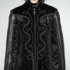 Manteau cape velours jacquard