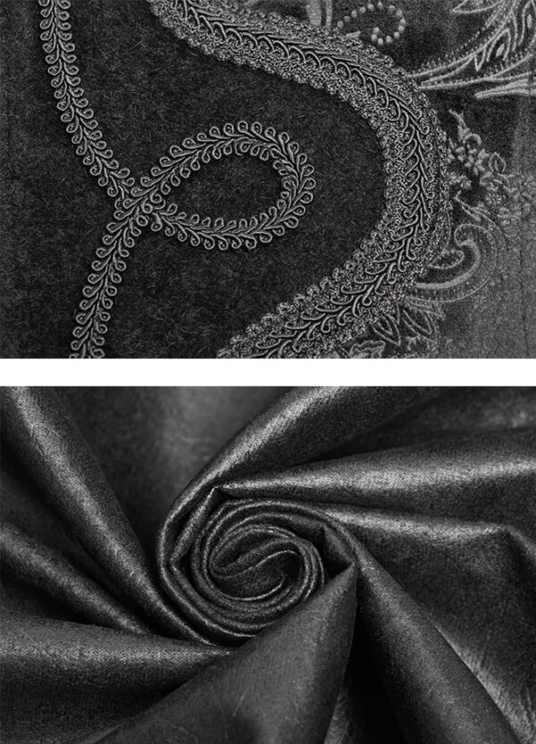 Manteau cape velours jacquard