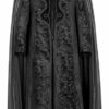 Manteau cape velours jacquard