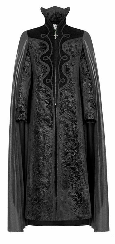 Manteau cape velours jacquard