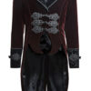 Manteau queue-de-pie velours rouge Manteau queue-de-pie velours rouge