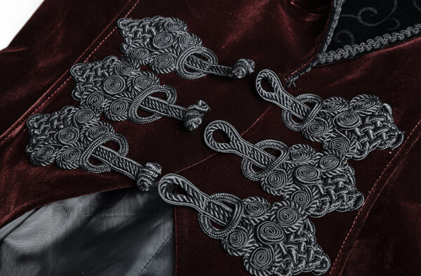 Manteau queue-de-pie velours rouge Manteau queue-de-pie velours rouge