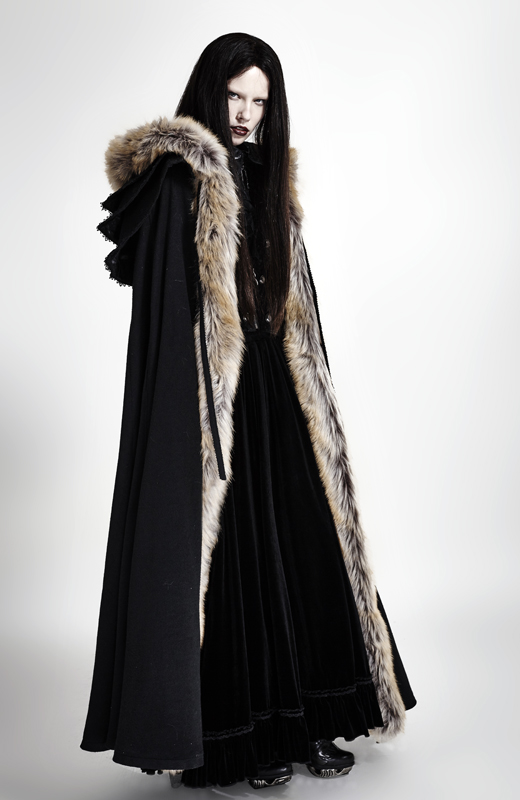 Cape volants brodés Noire