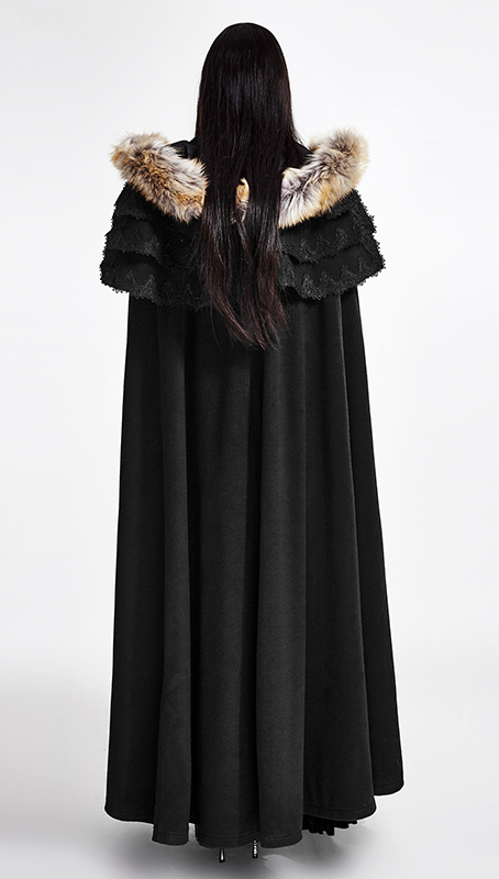 Cape volants brodés Noire