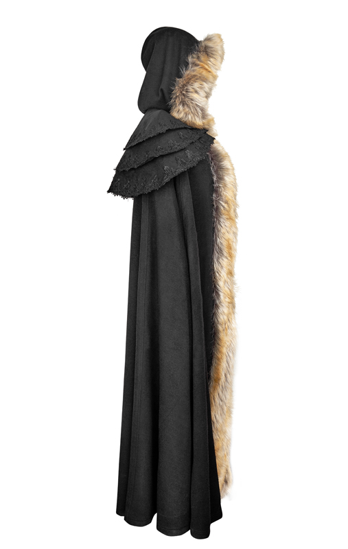 Cape volants brodés Noire