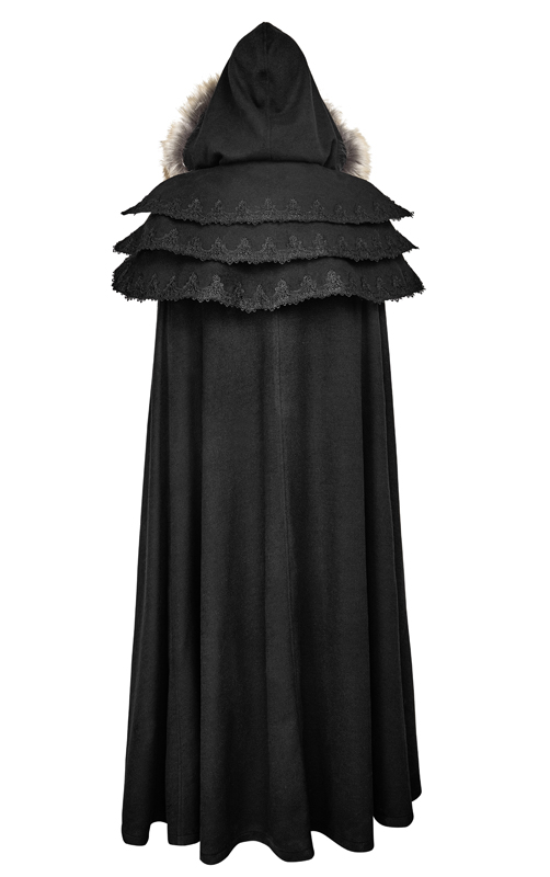 Cape volants brodés Noire