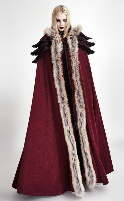 Cape volants brodés Rouge Cape volants brodés Rouge